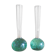 Set of Two Scandinavian Soliflore Bubble Glass Vases, 1960s
