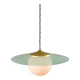 Mid-Century Italian Brass and Opaline Angel Pendant Lamp