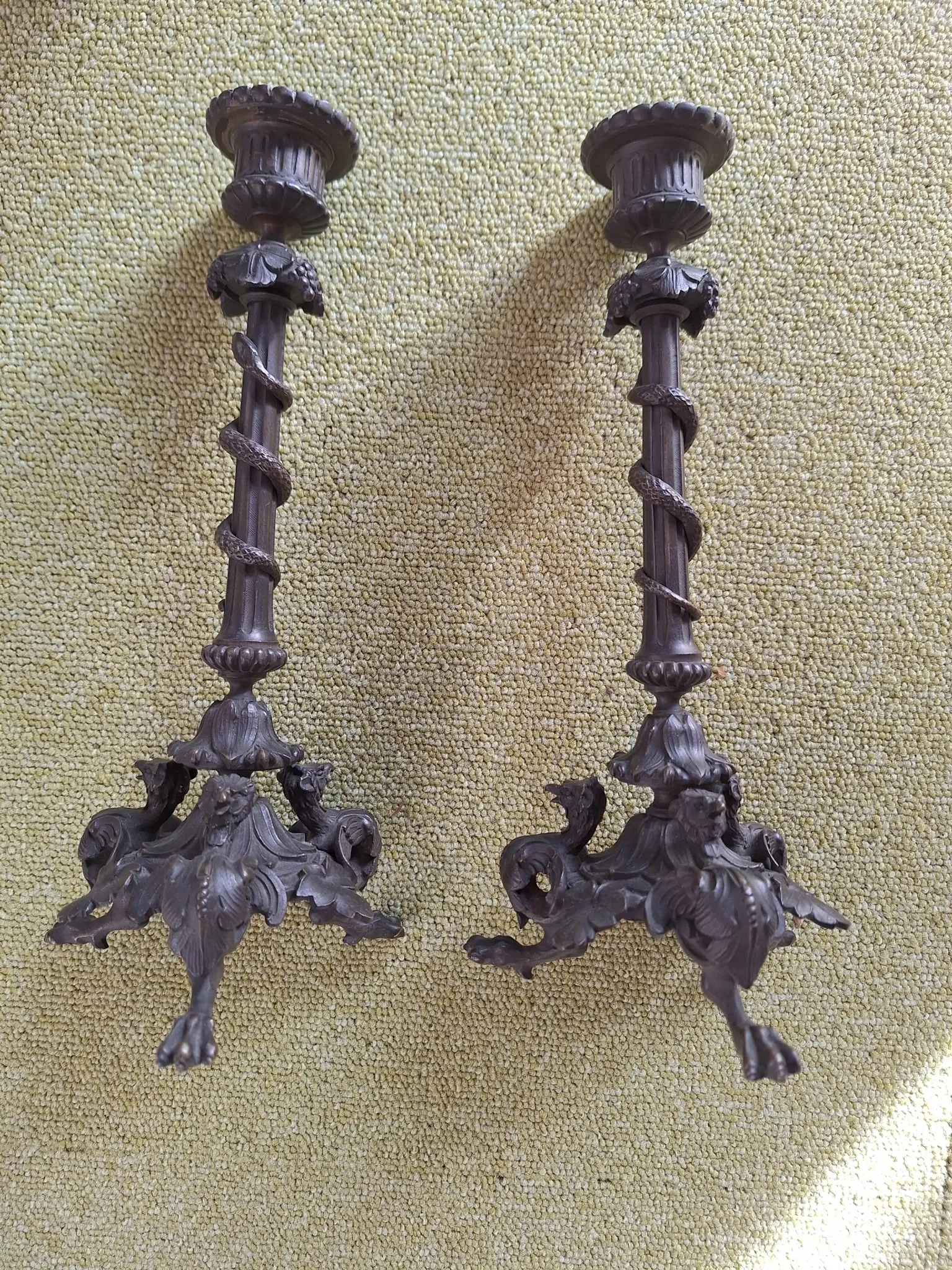 Paire de bougeoirs Napoléon III