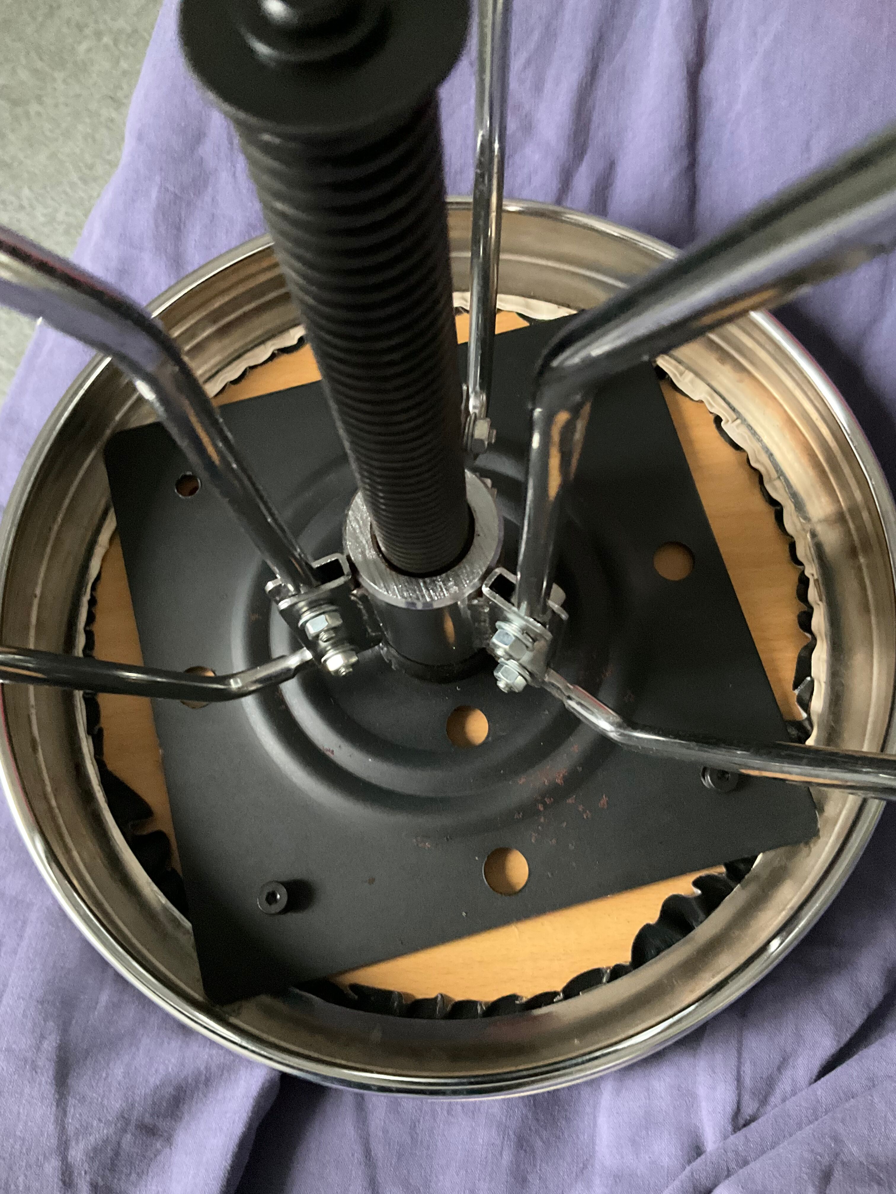 Vintage American style screw bar stool