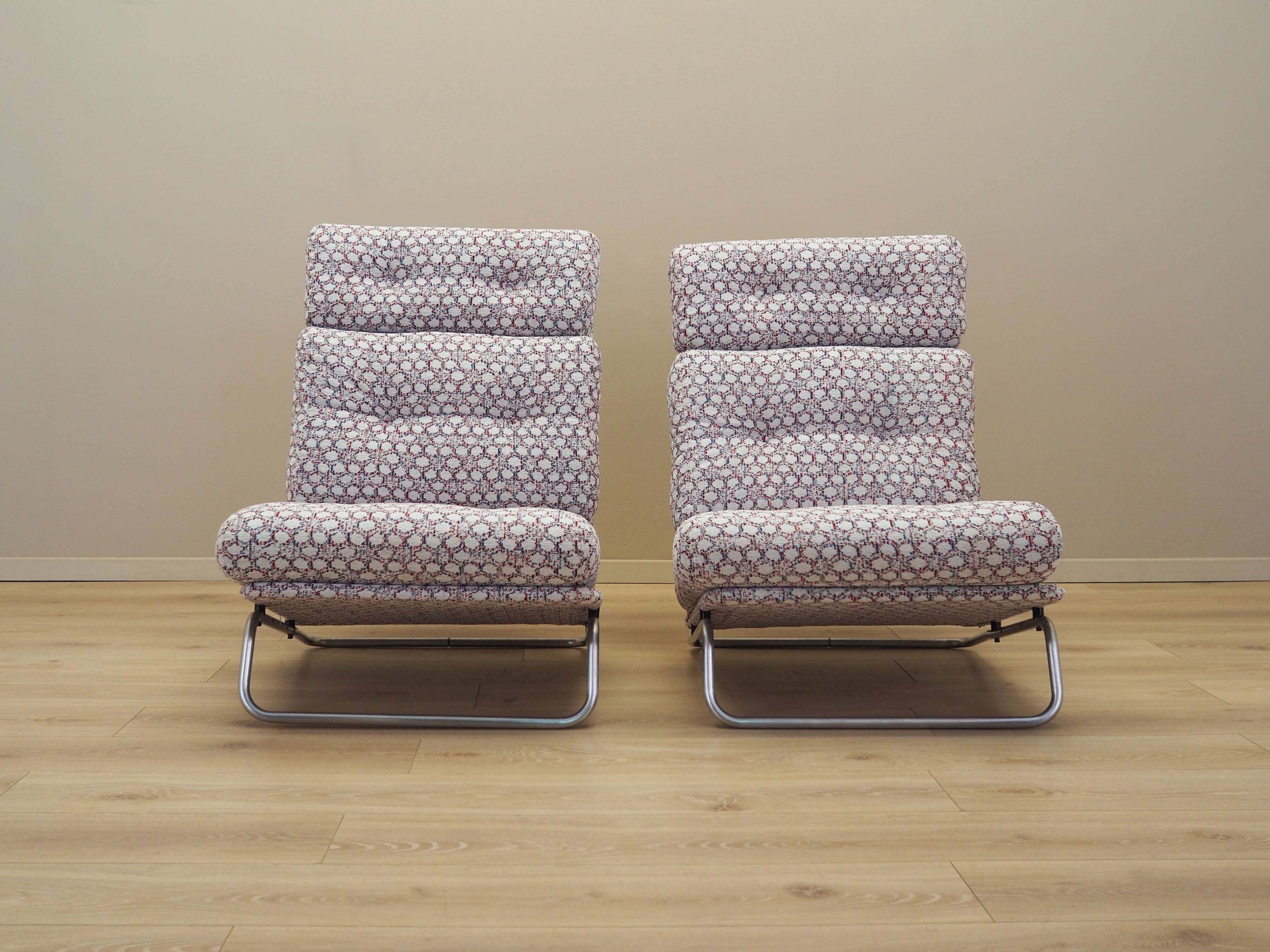 Set of lounge armchairs, Italian design, 1970s, production: Italy