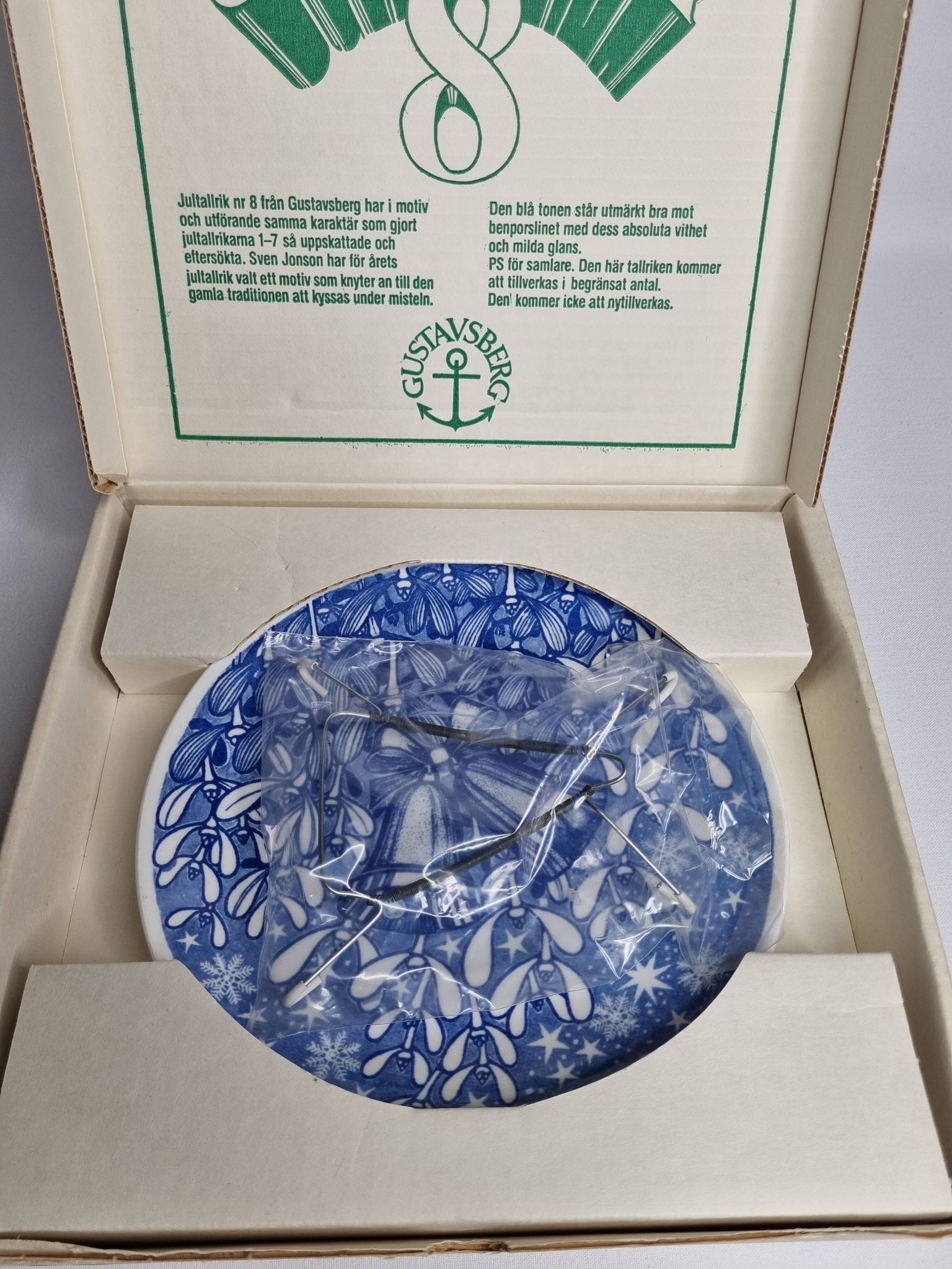 Assiette Gustavsberg "Jultallrik 8" (1978), Sven Jonson, édition limitée, 20 cm