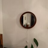 Teck, miroir éclairé, Italie, années 1960