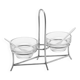 Antique condiment server – Salt / Pepper in silver-plated metal