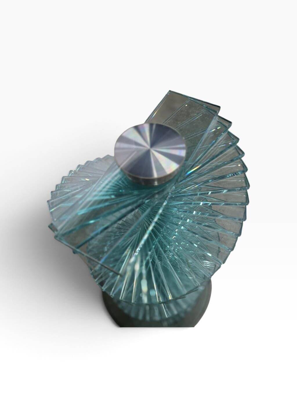 Vintage twisted glass table from the 90s.