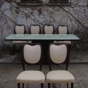 Dining Room Table and Mahogany Chairs by Fratelli Rigamonti, 1950s, Set of 7