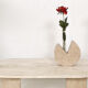 Fratelli Manelli style Travertine and glass test tube vase