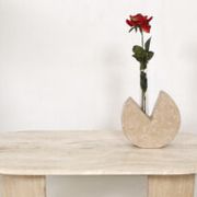 Fratelli Manelli style Travertine and glass test tube vase