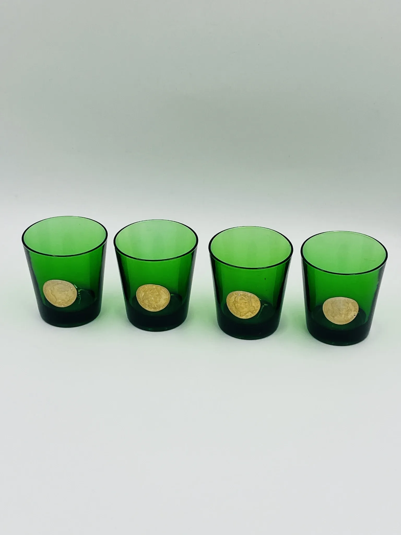 Lot de 4 verres publicitaires Byrrh & Dubonnet