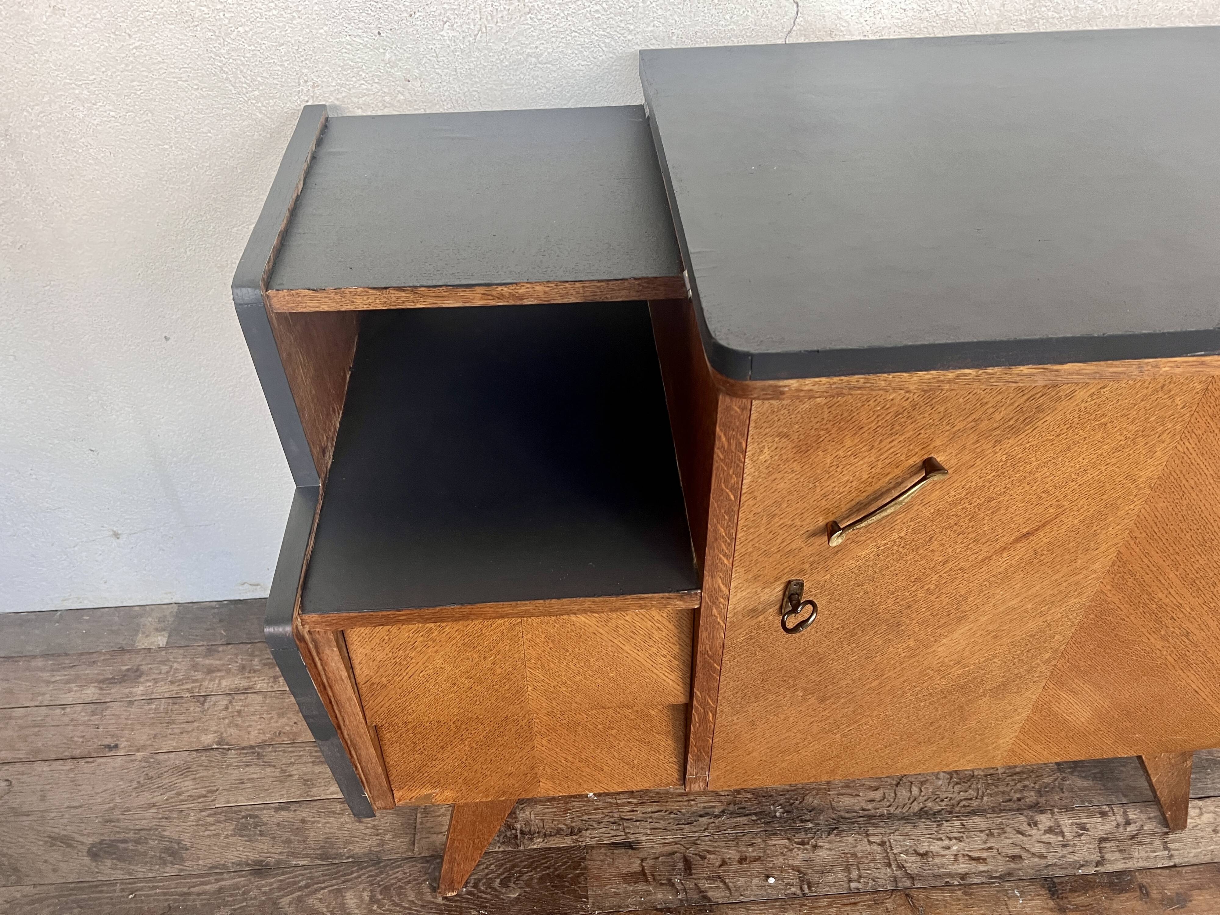Meuble tv enfilade vintage pieds compas
