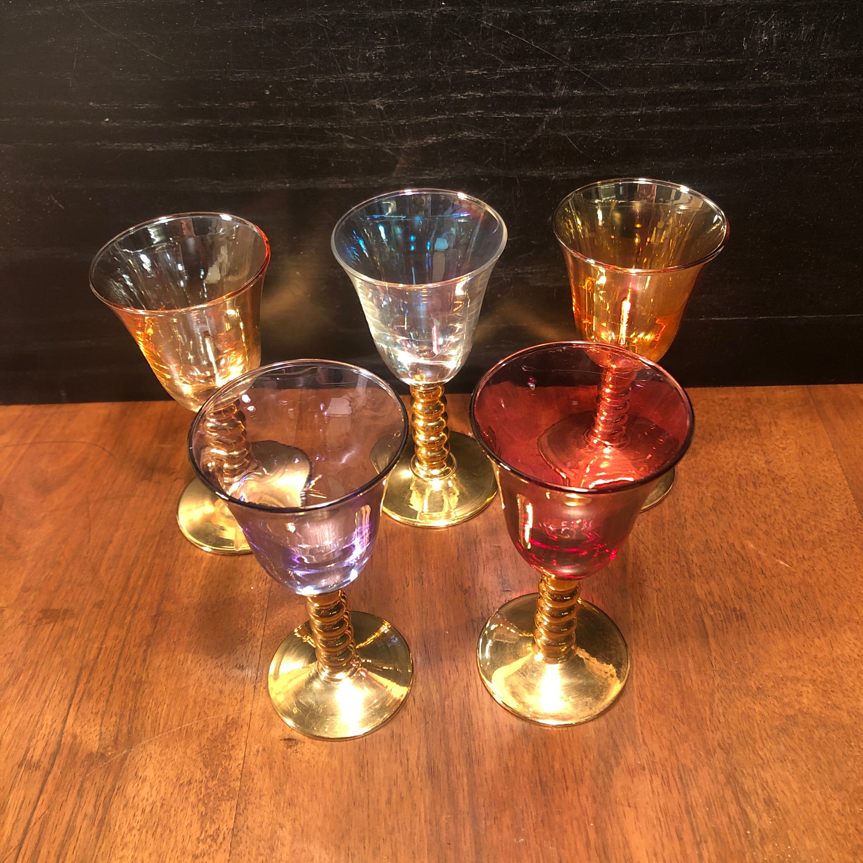 Lot de 5 verres à pied