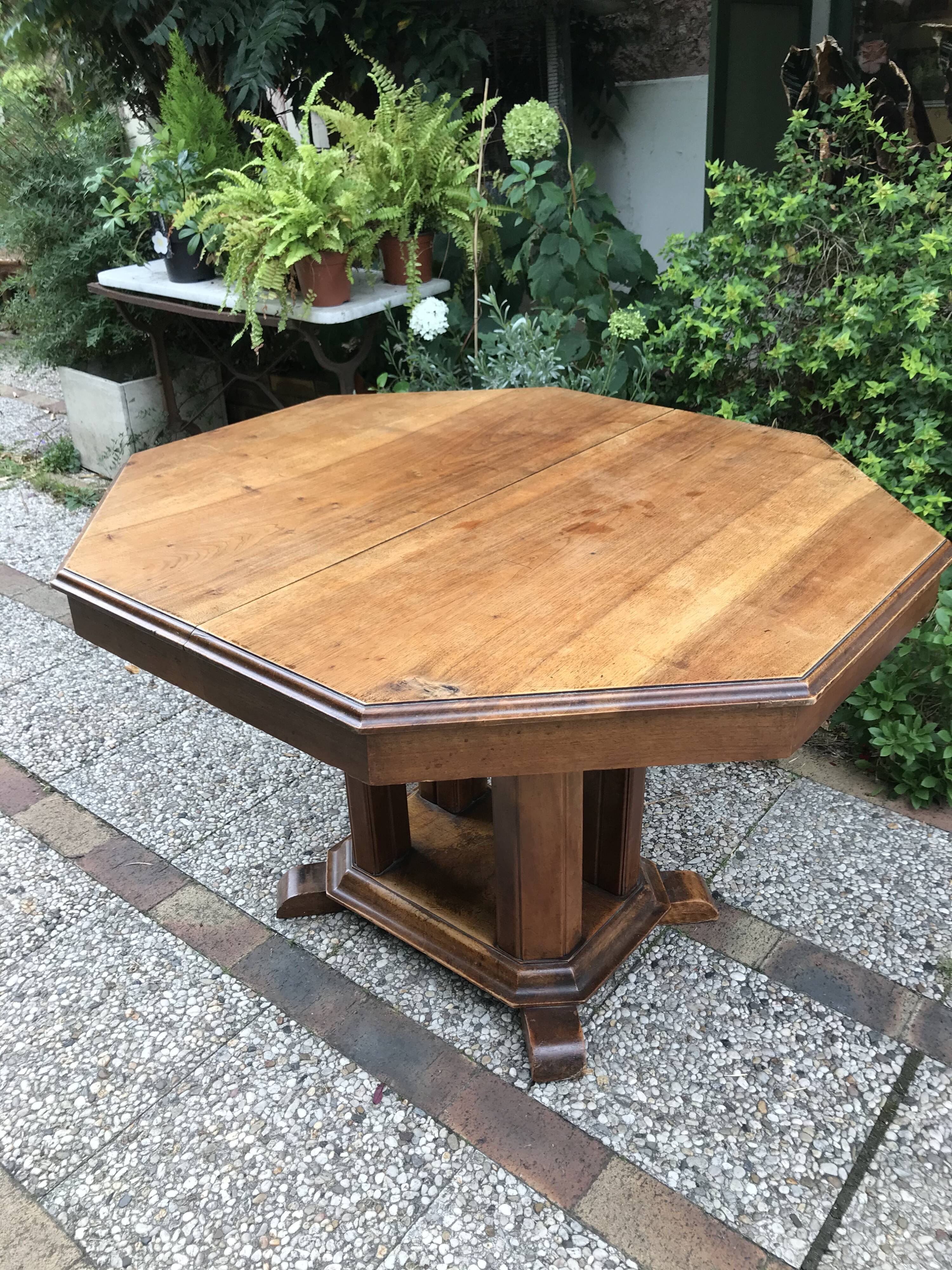 Octagonal dining table