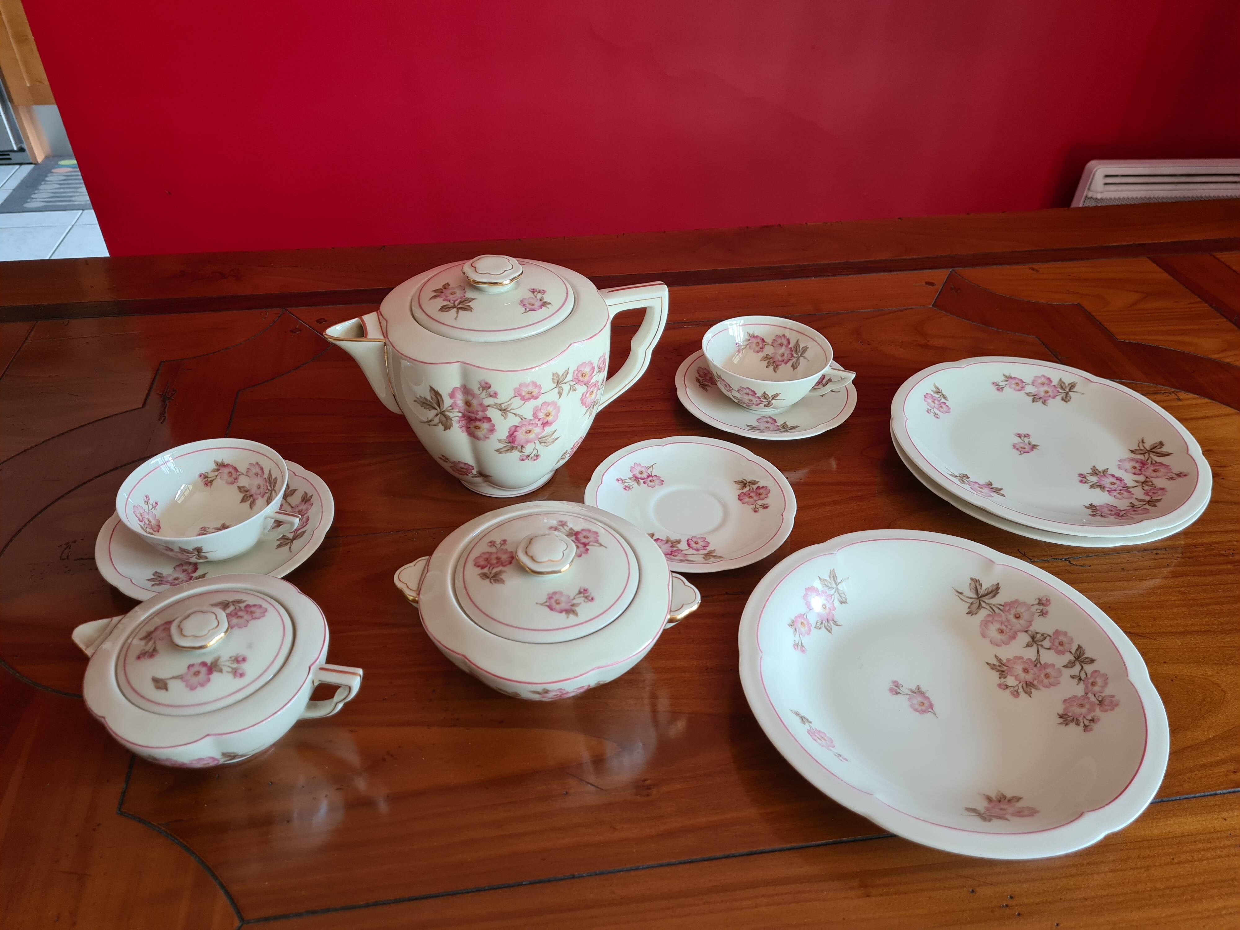 Charles Ahrenfieldt Limoges Porcelain Tea Set