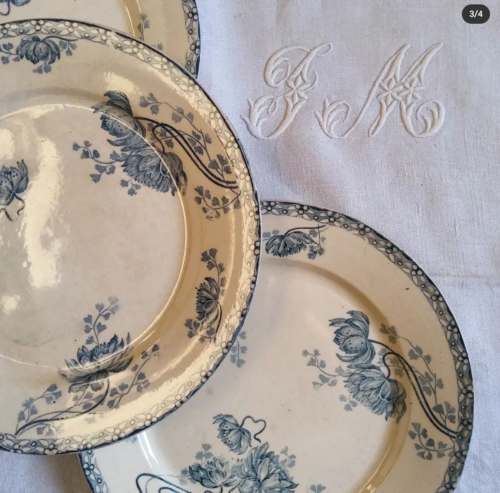 Lot of old plates in iron earth