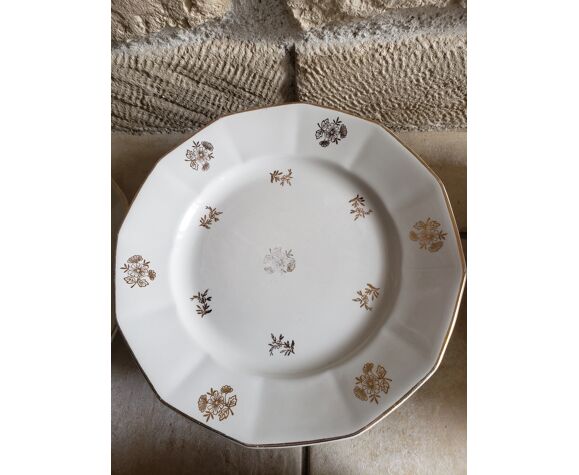 Service de table fleurs de France porcelaine opaque de Sarreguemines |  Selency