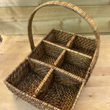 Wooden glass basket