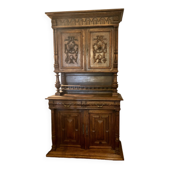 Buffet en chêne 3 corps de style Henri II