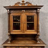 Superb Renaissance style walnut display cabinet circa 1850
