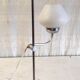 Articulated table lamp in chrome brass and opaline - mid 20th century.
