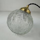 Lot of 3 vintage round glass pendants