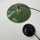 Ancienne paire suspensions industrielles emaillees vertes 24 cm