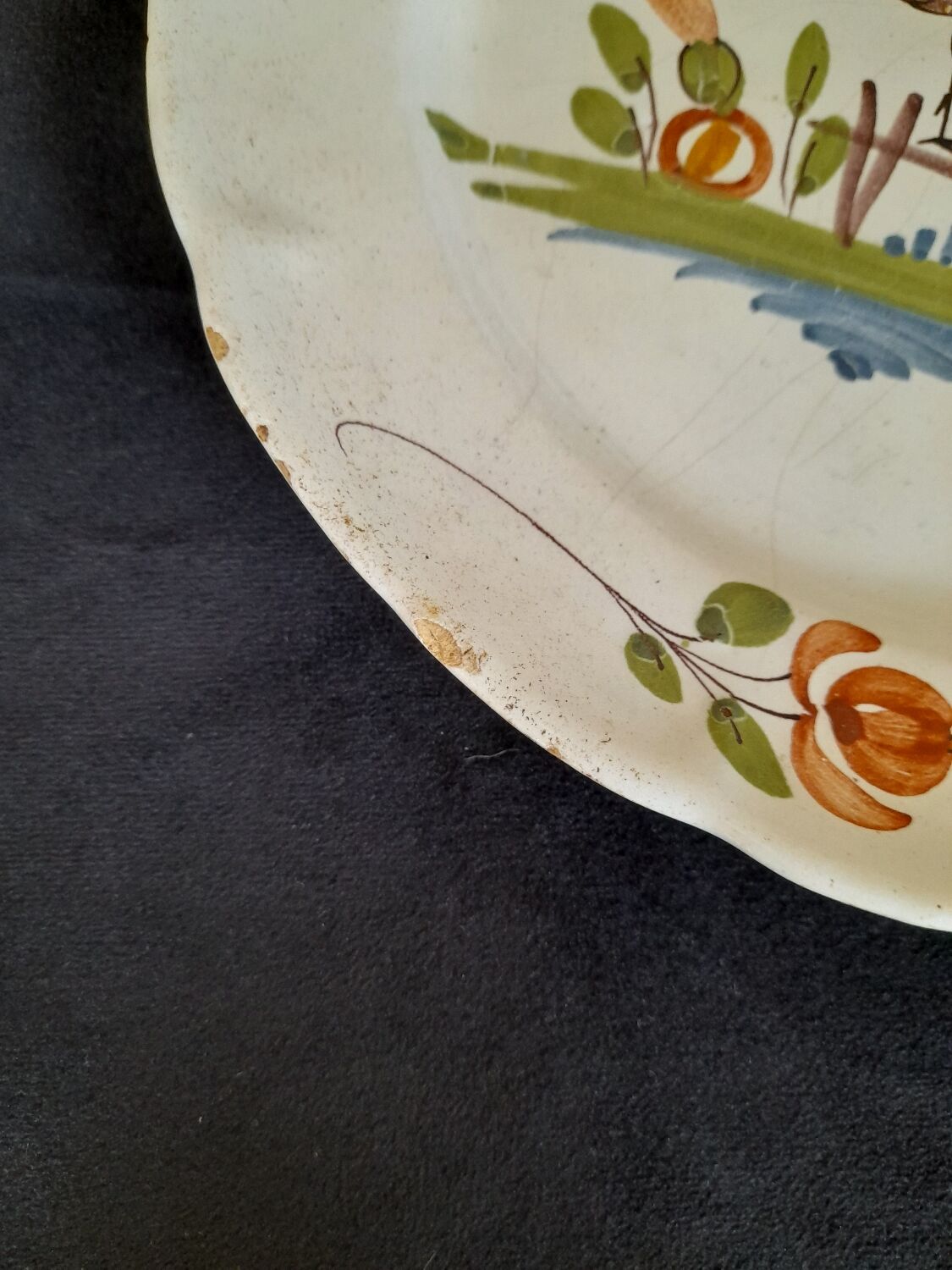 Eastern earthenware plate.