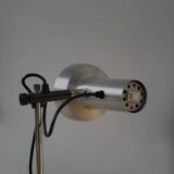 Vintage floor lamp from the mid-century, chrome, presumably 1970s.