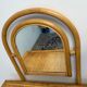 Bamboo and rattan dressing table, with mirror 50s-60s