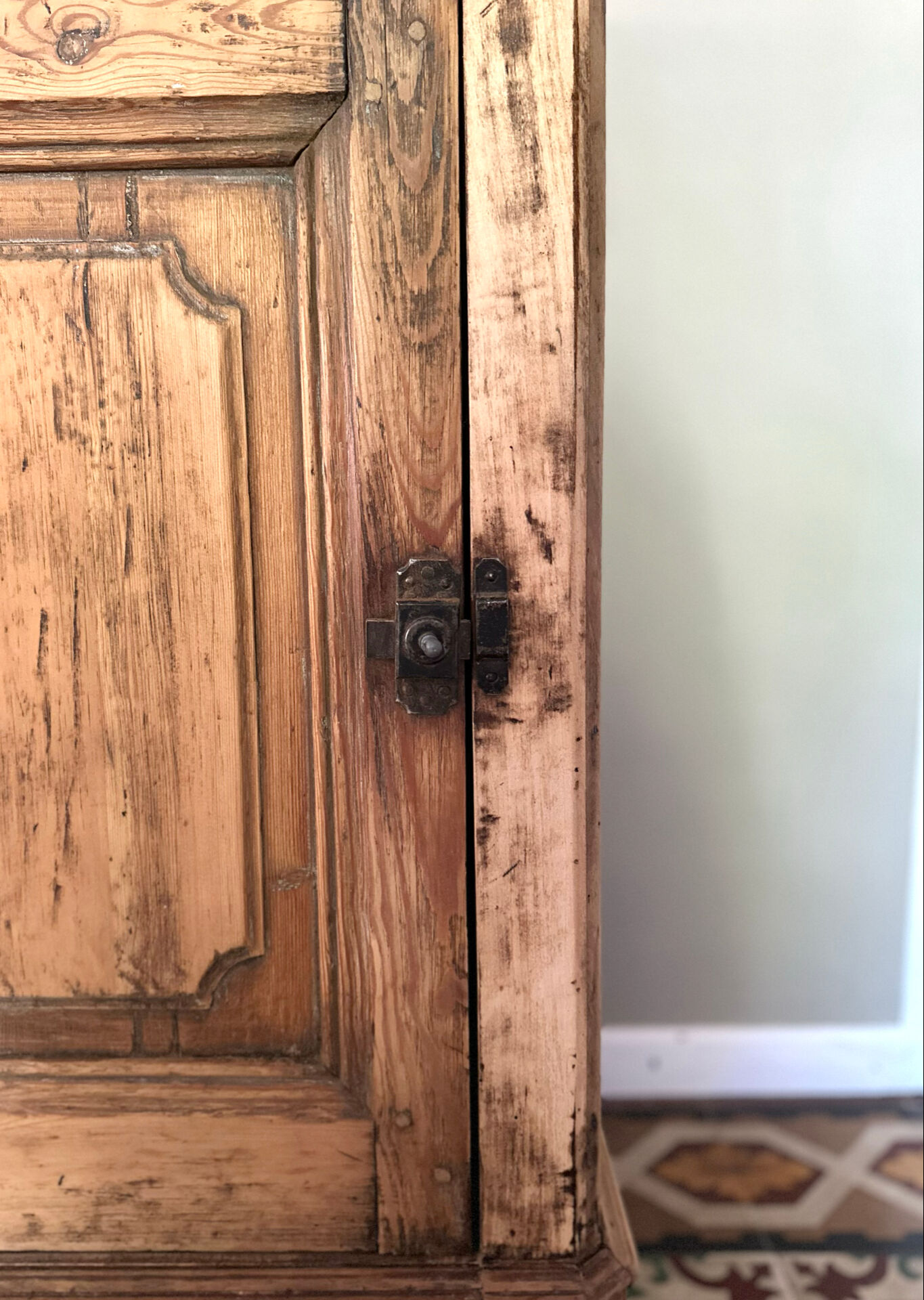 Raw wood sideboard
