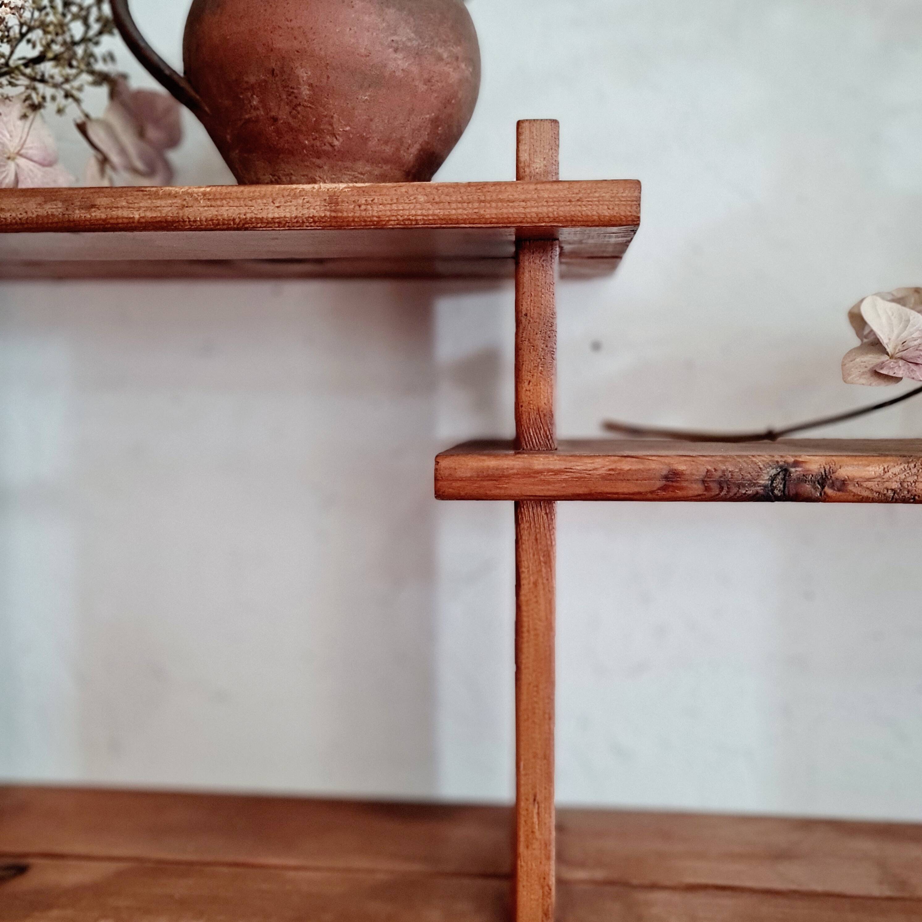 Etagère murale ancienne en bois