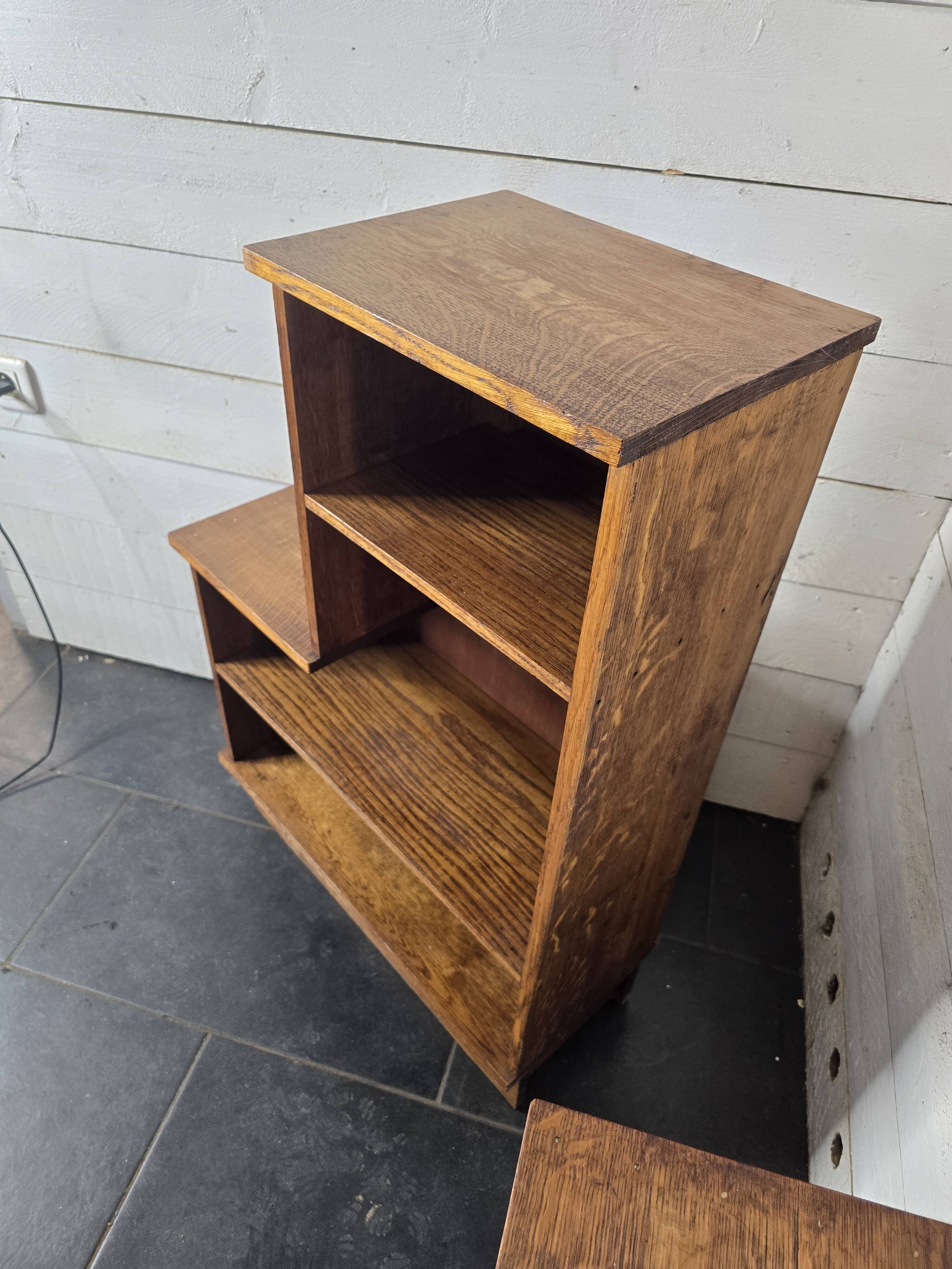 Pair of 1960s solid oak bookcases