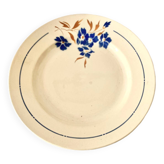Large soup plate half porcelain serving dish Badonviller