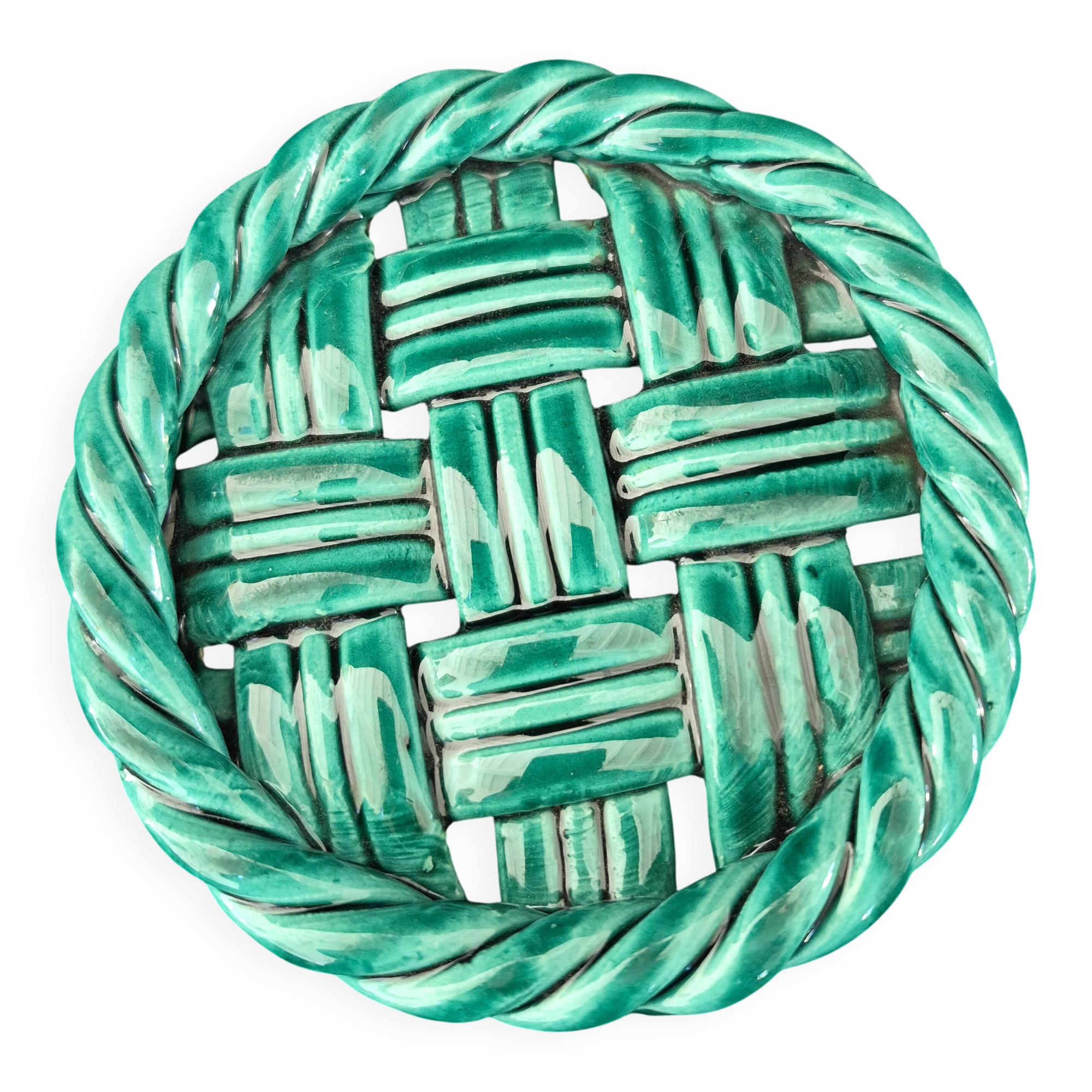 Varnished ceramic bottle coaster Vallauris (A107-2)