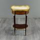 Louis XVI style gueridon in mahogany and gilded bronze, 20th century