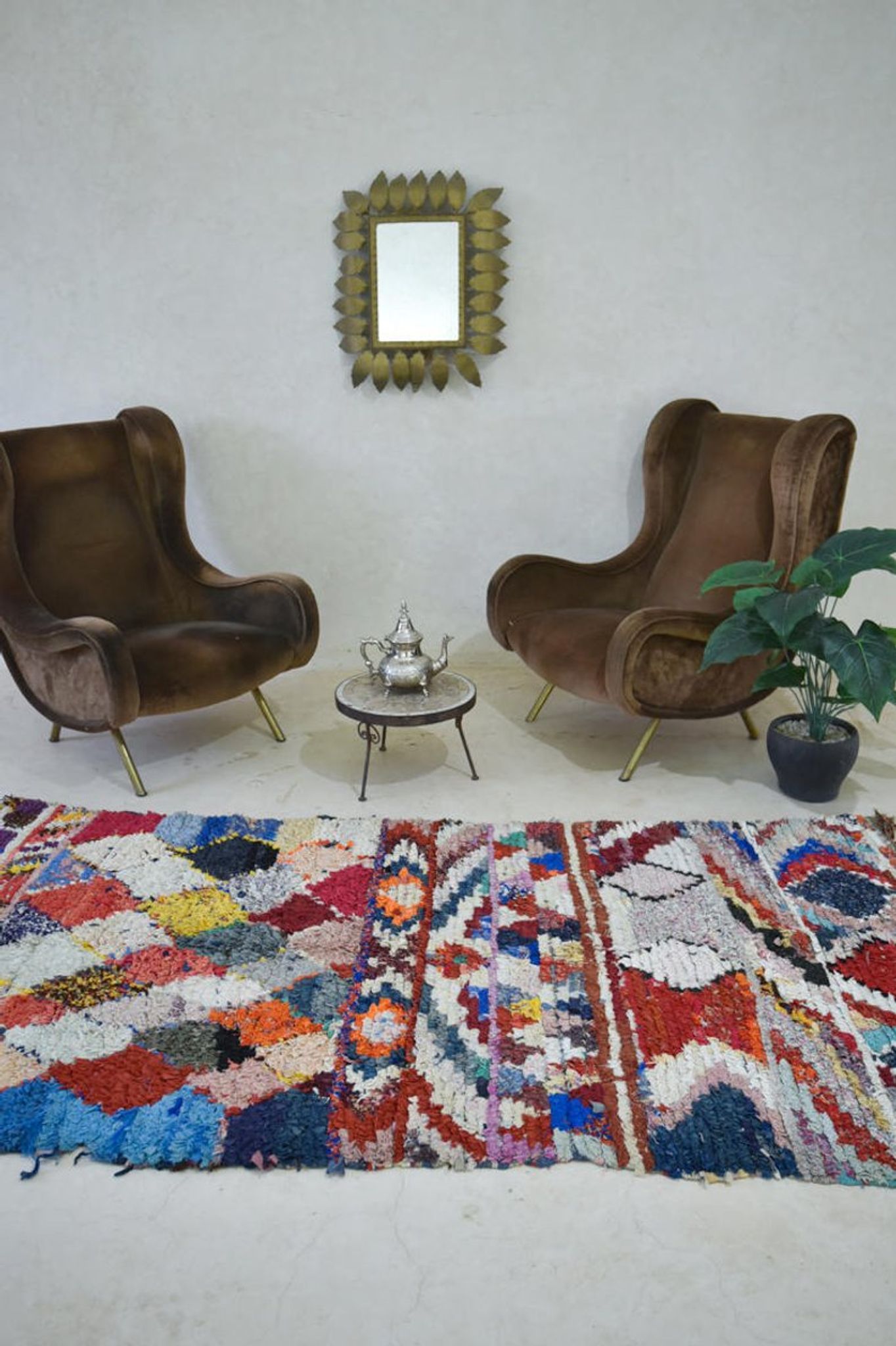 Tapis boucherouite 250x125cm