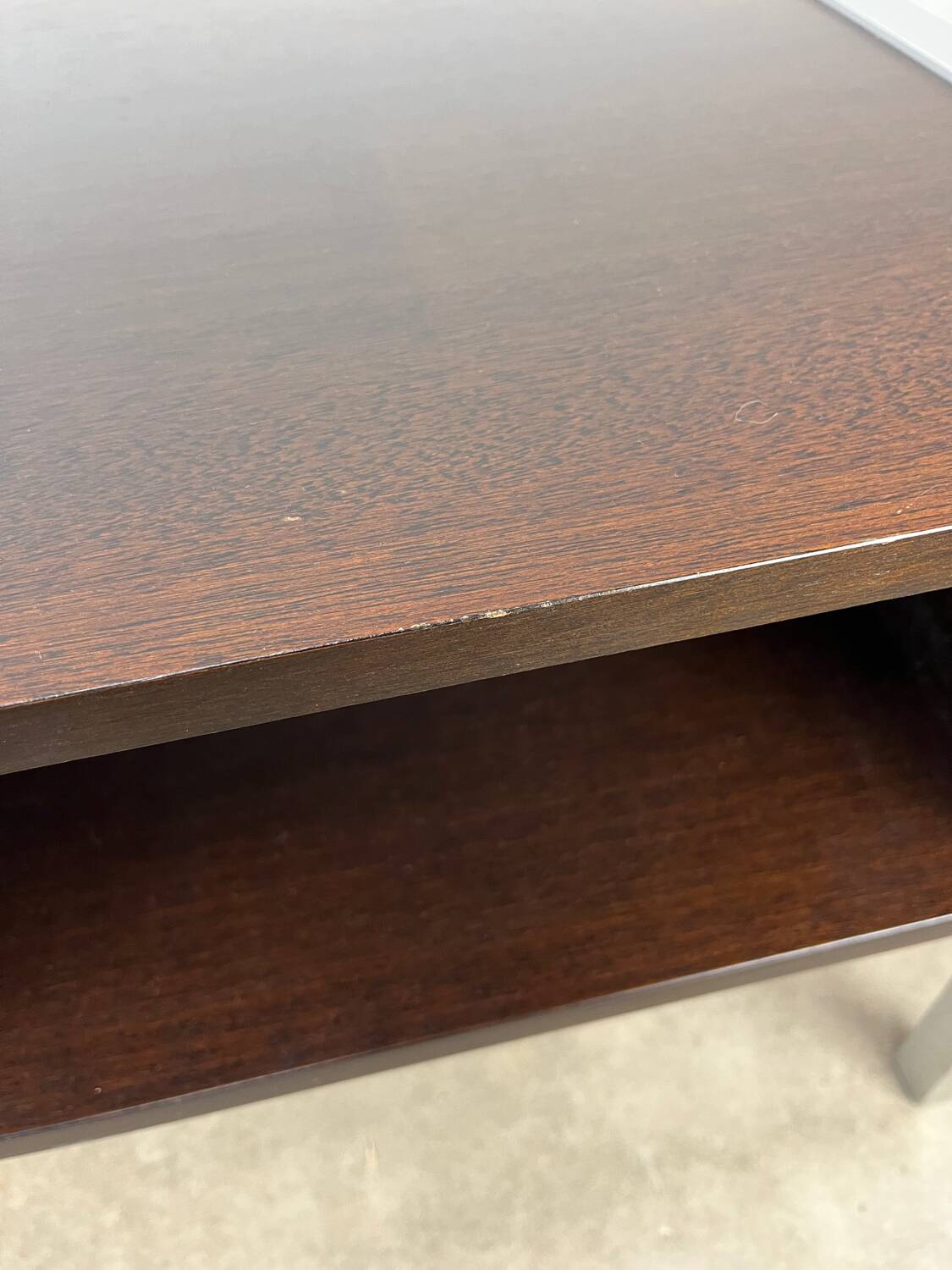 1970s coffee table in teak and aluminium
