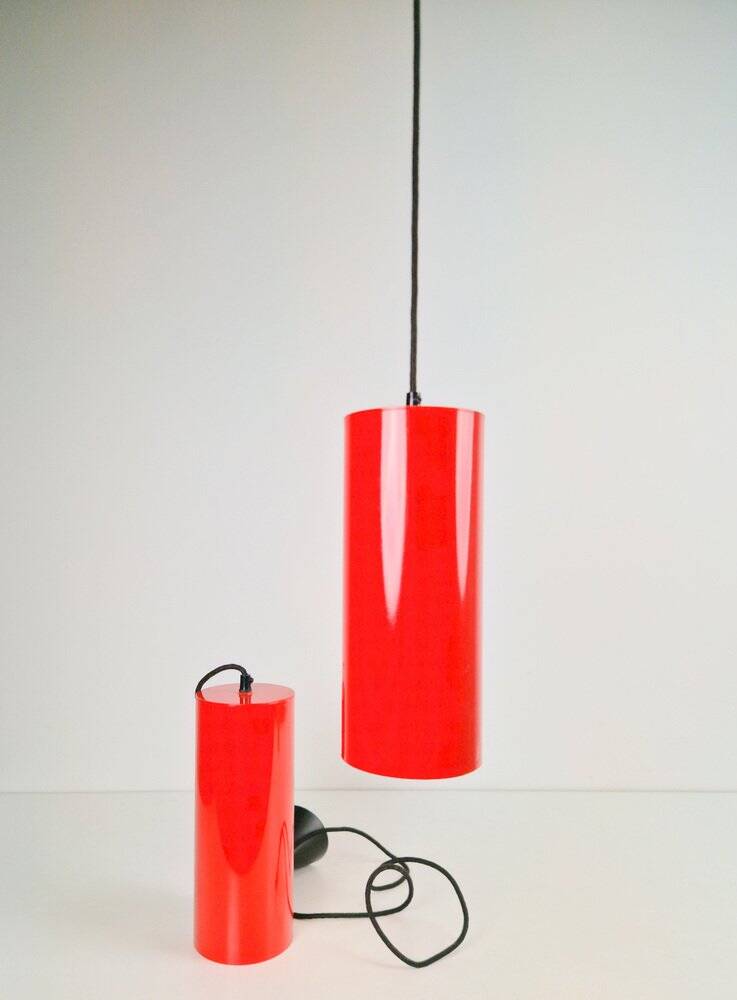 Minimalist Pipeline Pendant Lamps by Ole Pless Jørgensen for Nordisk Solar, 1970s, Set of 2