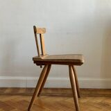 Set of 6 primitive folk art chairs