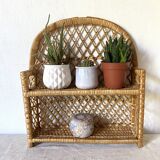 Vintage rattan shelf