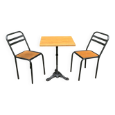 Bistro table and chairs.