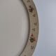 Vintage oval plate Salins model Simone beige with flowers