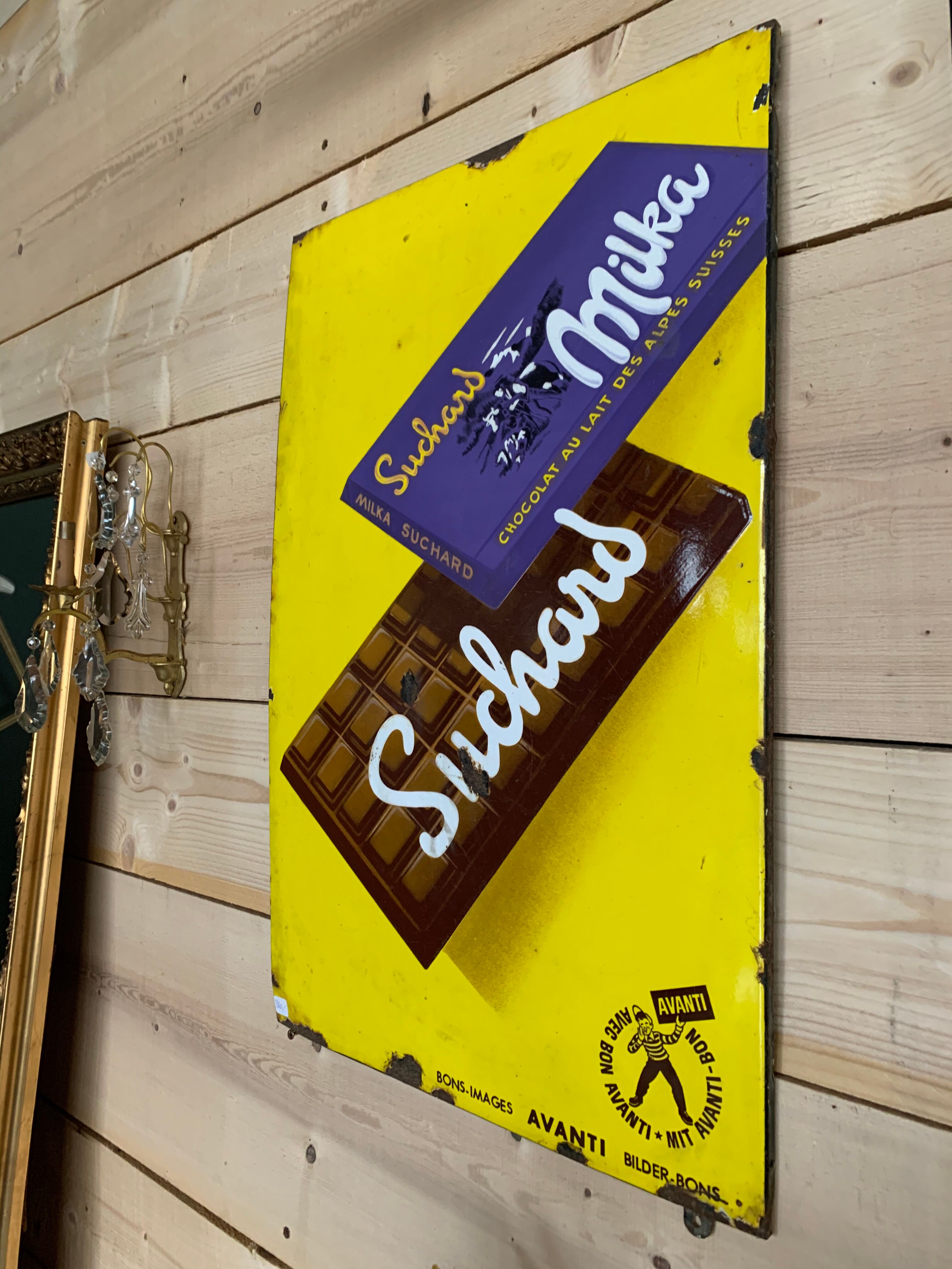 Suchard Milka enamel plate