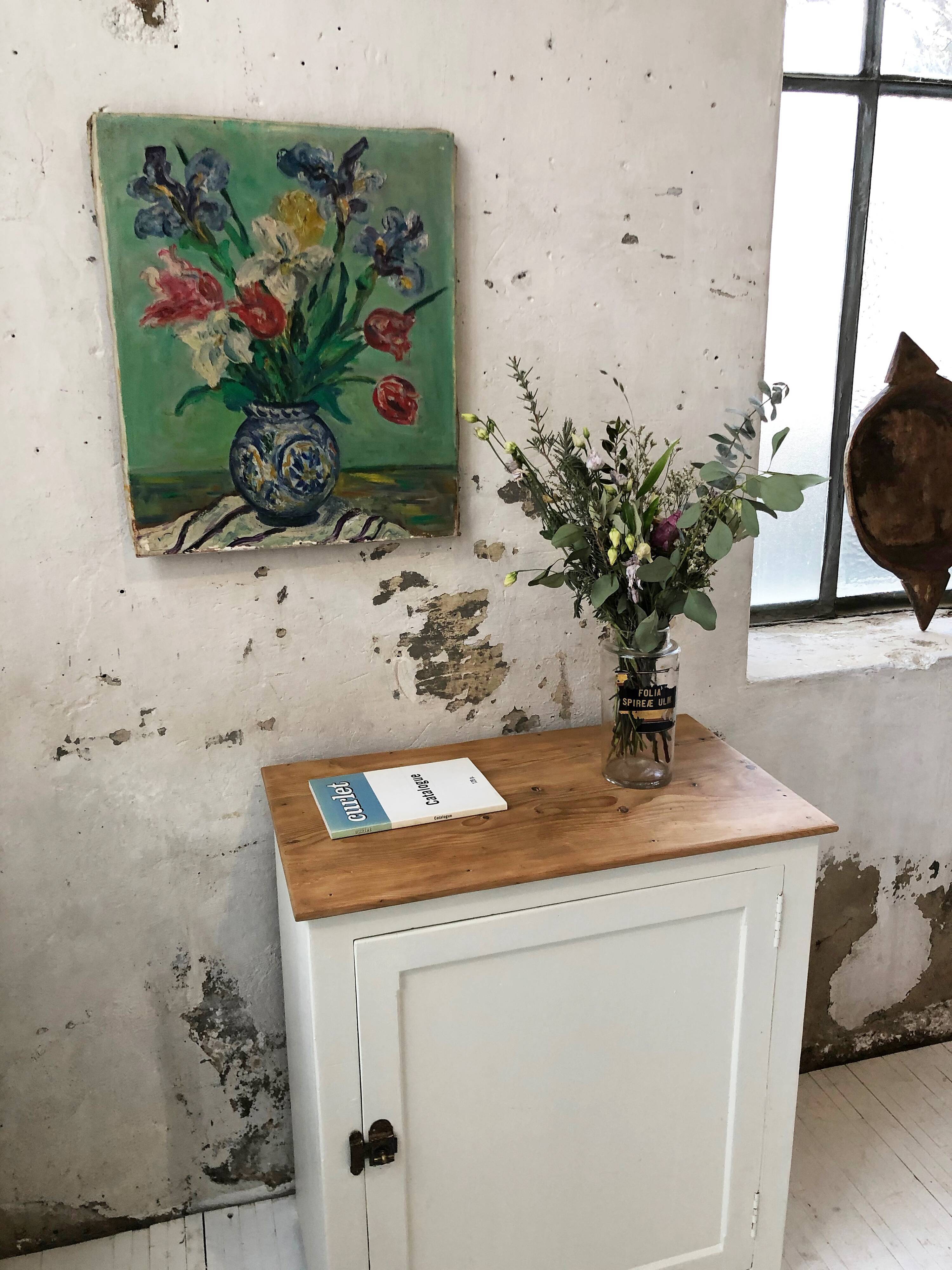 Oil painting on canvas flowers