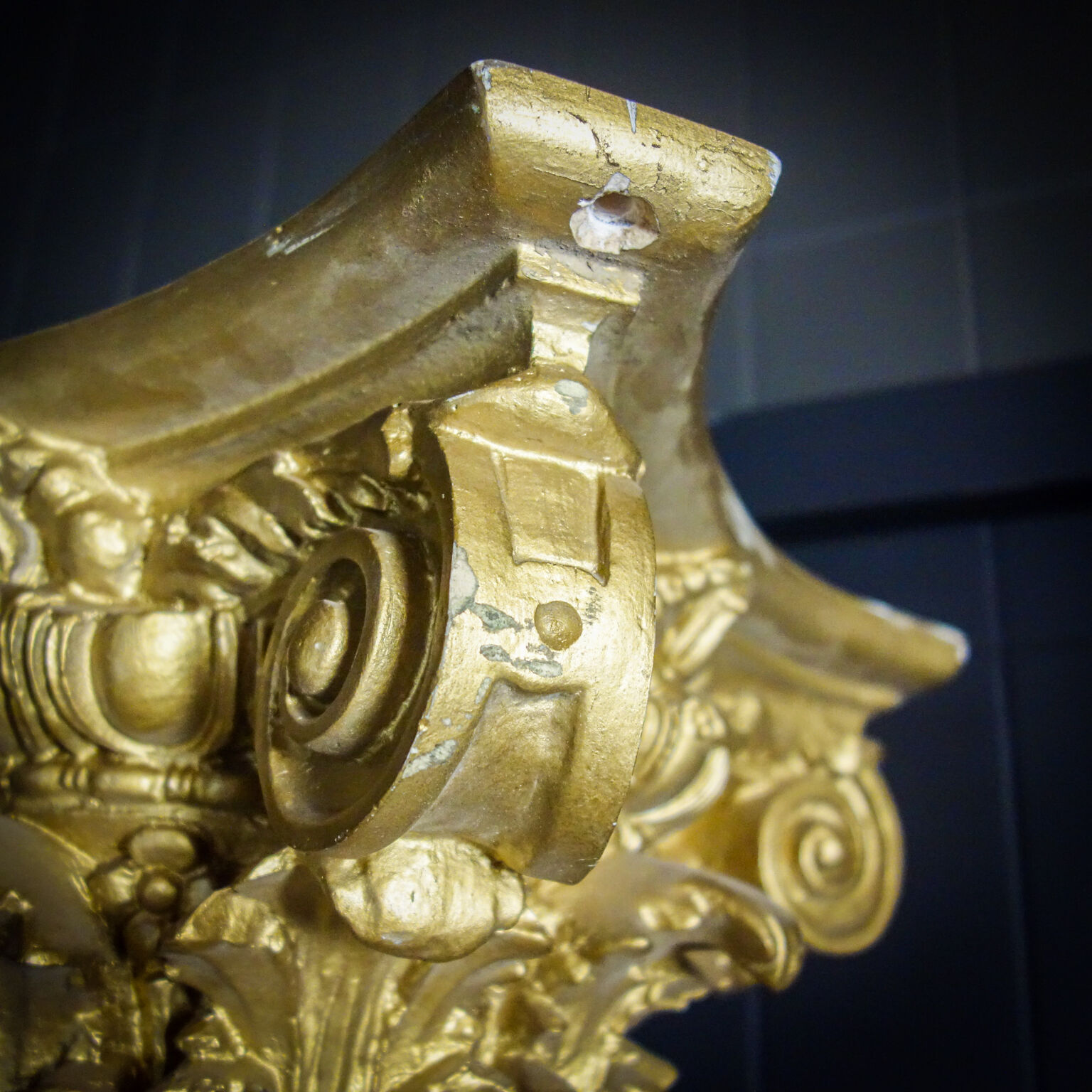 Classic gold colored columns