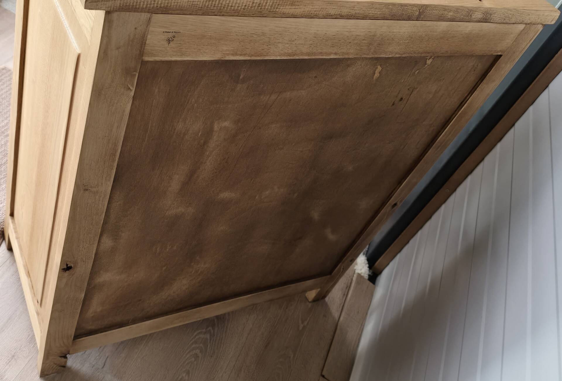 Old solid blond oak sideboard