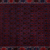 Gazak Afghan geometric pattern fringe rug 131x86cm