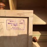 Vintage secretary desk, known as donkey's back, in cherry wood, Italian by Marelli & Fratelli.