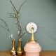Vintage pink opaline globe wall light.
