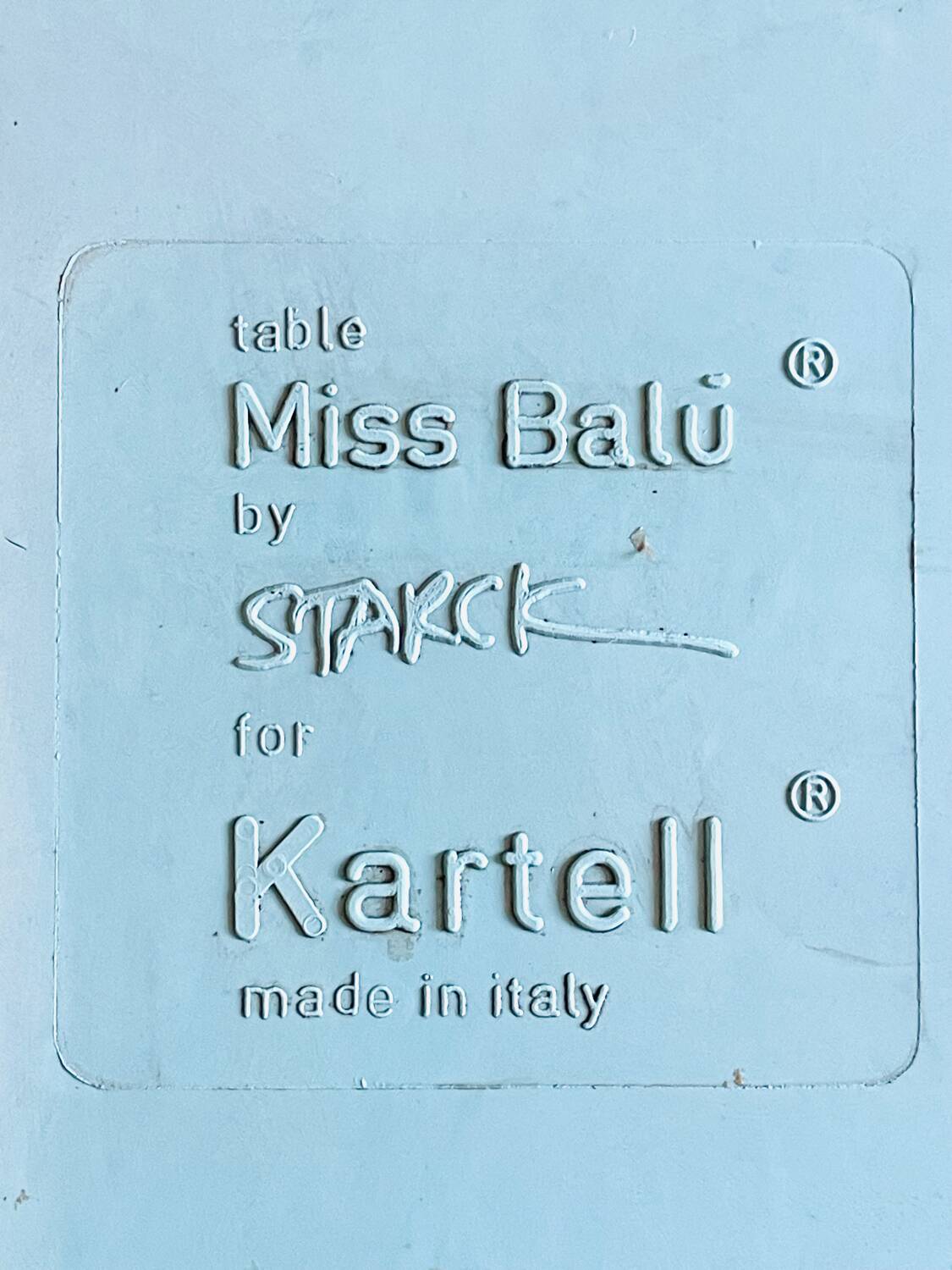 Miss balu table by Philippe Starck for Kartell Verte