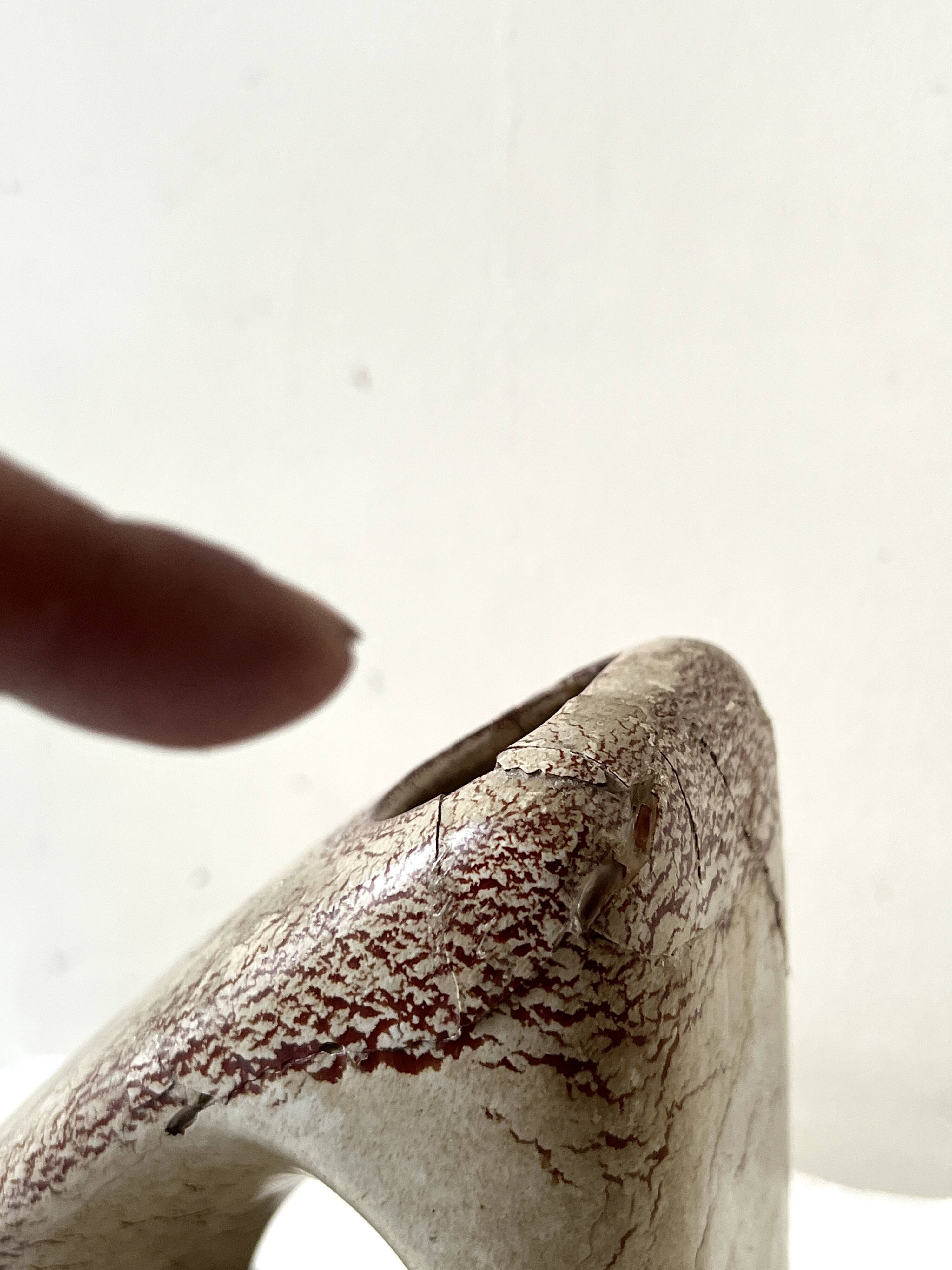 Sculptural and graphic ceramic vase by Bertoncello, Italy 1970